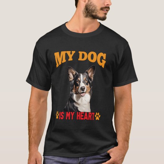 カーディガン・ウェルシュ・コーギー犬の飼い主のデザイン 私の犬は私の Tシャツ (正面)