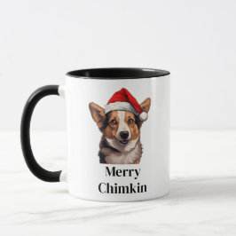 カーディガン ウェルシュ コーギー サンタ帽子 クリスマス 犬 マグカップ