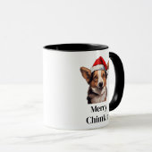 カーディガン ウェルシュ コーギー サンタ帽子 クリスマス 犬 マグカップ (正面右)