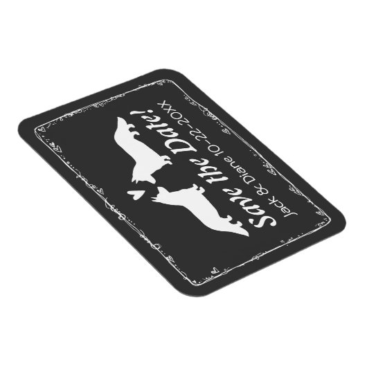 カーディガン・コーギスウェディング日付を保存 マグネット (右側)