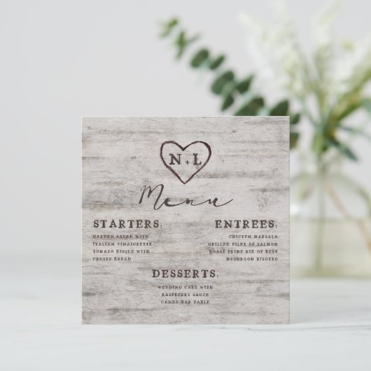 カーディッドスウィート素朴樺の木ウッドスクエアディナー メニュー (スタンド正面)