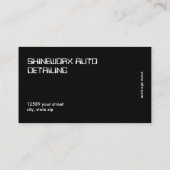 カーディテリングテクノブラックゴールデン 名刺 (裏面)