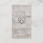 カーディド素朴ス樺の木結婚ズ詳細 エンクロージャーカード (裏面)