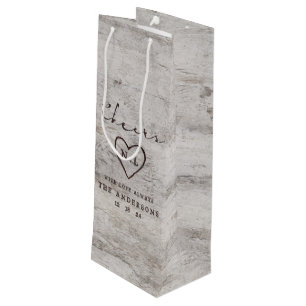 カーディド素朴樺の木応援結婚ズ ワインギフトバッグ