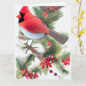 カーディナルアートカード クリスマスカード カード (黄色い花)