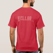 カーディナルカラーカスタムテキストTシャツ Tシャツ (裏面)