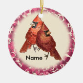 カーディナル カップル オーナメント (正面)