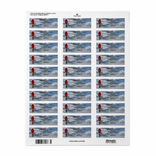 カーディナル ラベル (フルシート)