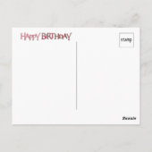 カーディナル 誕生日 ポストカード (裏面)