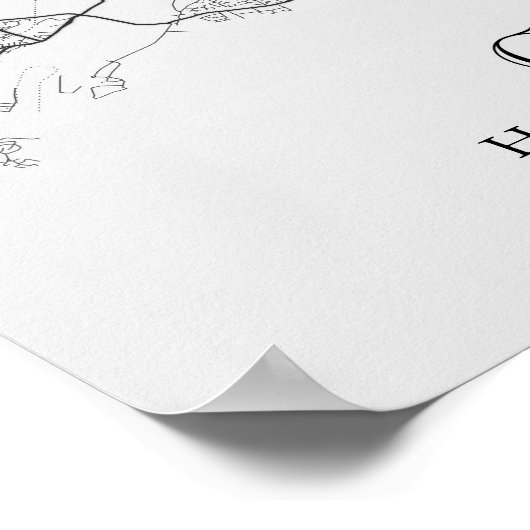 カーディフウェールズパーソナライズされたシティマップ ポスター (角)