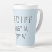 カーディフウェールズ緯度&経度 カフェラテマグ (右アングル)