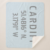 カーディフウェールズ緯度&経度 シェルパブランケット (正面)