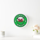 カーディフウェールズ ラウンド壁時計 (ホーム)