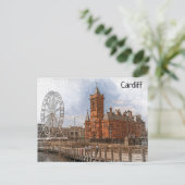 カーディフウェールズUKヴィンテージトラベル ポストカード (スタンド正面)