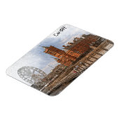 カーディフウェールズUKヴィンテージトラベル マグネット (左側)