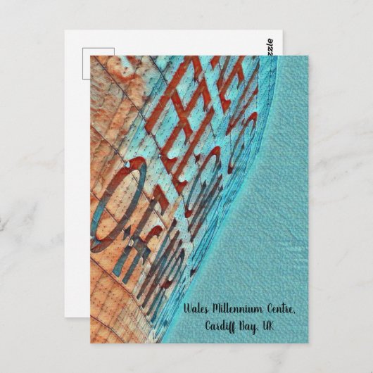 カーディフウエルズミレニアムセンターケルト文字 芸術品を気取った ポストカード (正面/裏面)
