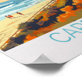 カーディフカリフォルニアトラベルポスター、カーディフサーフィン ポスター (角)