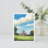 カーディフキャッスルウェールズのヴィンテージ旅行 ポストカード (スタンド正面)