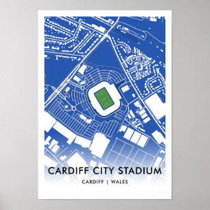 カーディフシティスタジアムポスター – Home of Cardiff City ポスター