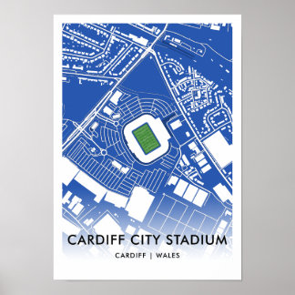 カーディフシティスタジアムポスター – Home of Cardiff City ポスター