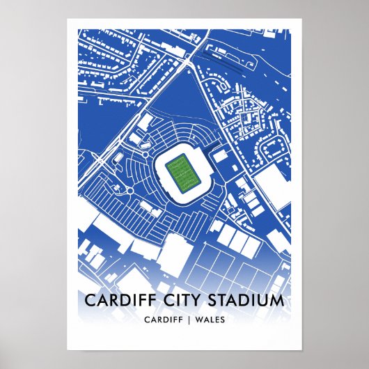 カーディフシティスタジアムポスター – Home of Cardiff City ポスター (正面)