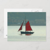 カーディフベイのヴィンテージ ヨット ポストカード (正面/裏面)