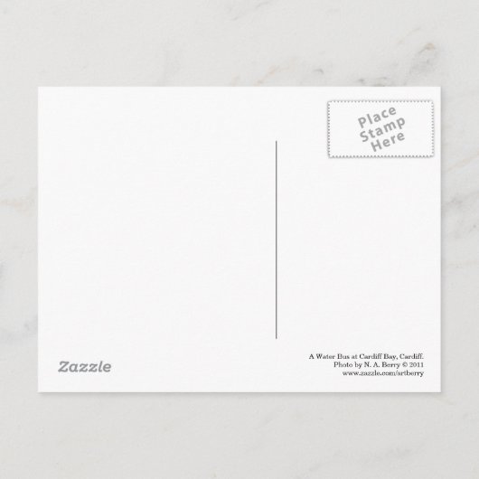 カーディフベイの水上バス ポストカード (裏面)