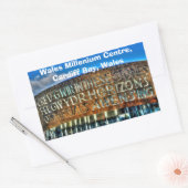 カーディフベイウエールズミレニアムセンター，イギリスアーツ 長方形シール (封筒)