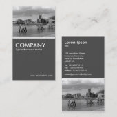 カーディフベイB&W - 70pcグレー 名刺 (正面/裏面)