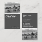 カーディフベイB&W - 70pcグレー 名刺 (正面/裏面)