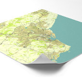 カーディフ地図 ポスター (角)