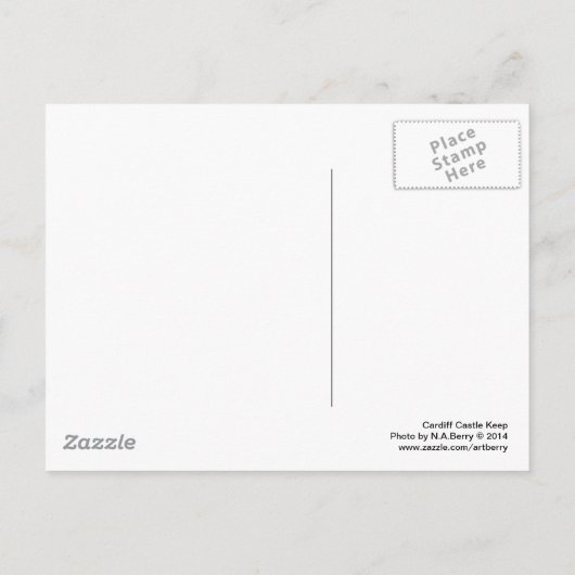 カーディフ城の主塔 ポストカード (裏面)