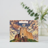 カーディフ城デジカラフルタルアート ポストカード (スタンド正面)