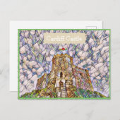 カーディフ城，ウェールズ，英国モザイク効果はがき ポストカード (正面/裏面)