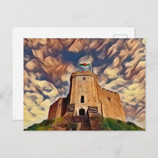 カーディフ城，カーディフ，ウェールズのはがき ポストカード (正面/裏面)