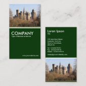 カーディフ城 – ダークグリーン 名刺 (正面/裏面)