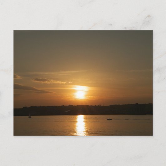 カーディフ湾の夕日 ポストカード (正面)