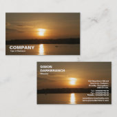 カーディフ湾の夕日 名刺 (正面/裏面)