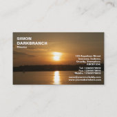カーディフ湾の夕日 名刺 (裏面)