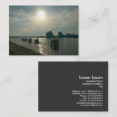 カーディフ湾上空の太陽光 名刺 (正面/裏面)