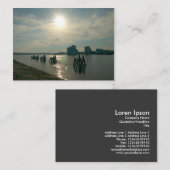 カーディフ湾上空の太陽光 名刺 (正面/裏面)