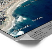 カーディフby the Sea, California satellite poster ポスター (角)