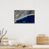 カーディフby the Sea, California satellite poster ポスター (キッチン)