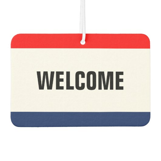 カーディーラーのウェルカムプロモーションカスタマイズ カーエアーフレッシュナー (正面)