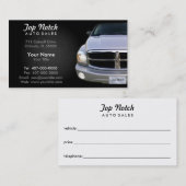 カーディーラーの自動車売上高 名刺 (正面/裏面)