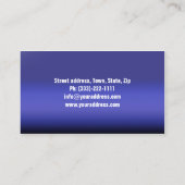 カーディーラー自動販売金属ブルー&グレー 名刺 (裏面)