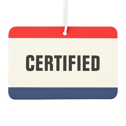 カーディーラー認定プロモーションカスタマイズ カーエアーフレッシュナー (裏面)