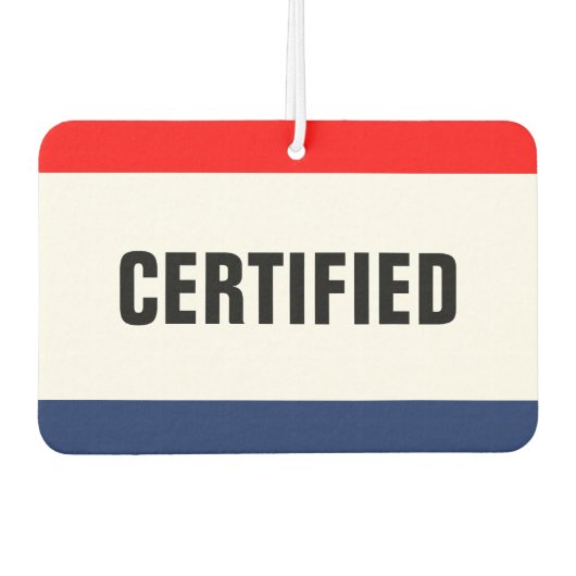 カーディーラー認定プロモーションカスタマイズ カーエアーフレッシュナー (正面)