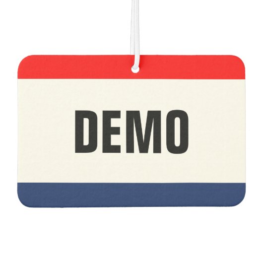 カーディーラーDEMOプロモーションカスタマイズ カーエアーフレッシュナー (正面)