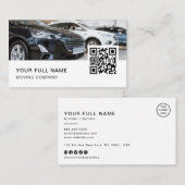 カーディーラーQRコードロゴソーシャルメディア 名刺 (正面/裏面)